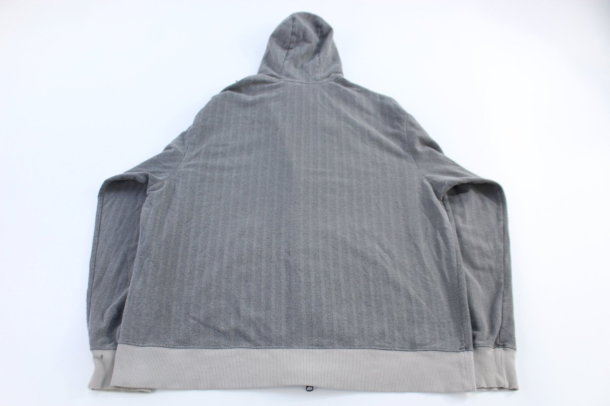 Vintage Nike Embroidered Logo Grey Full Zip Hoodie - Jacket - Thrifted Threads
