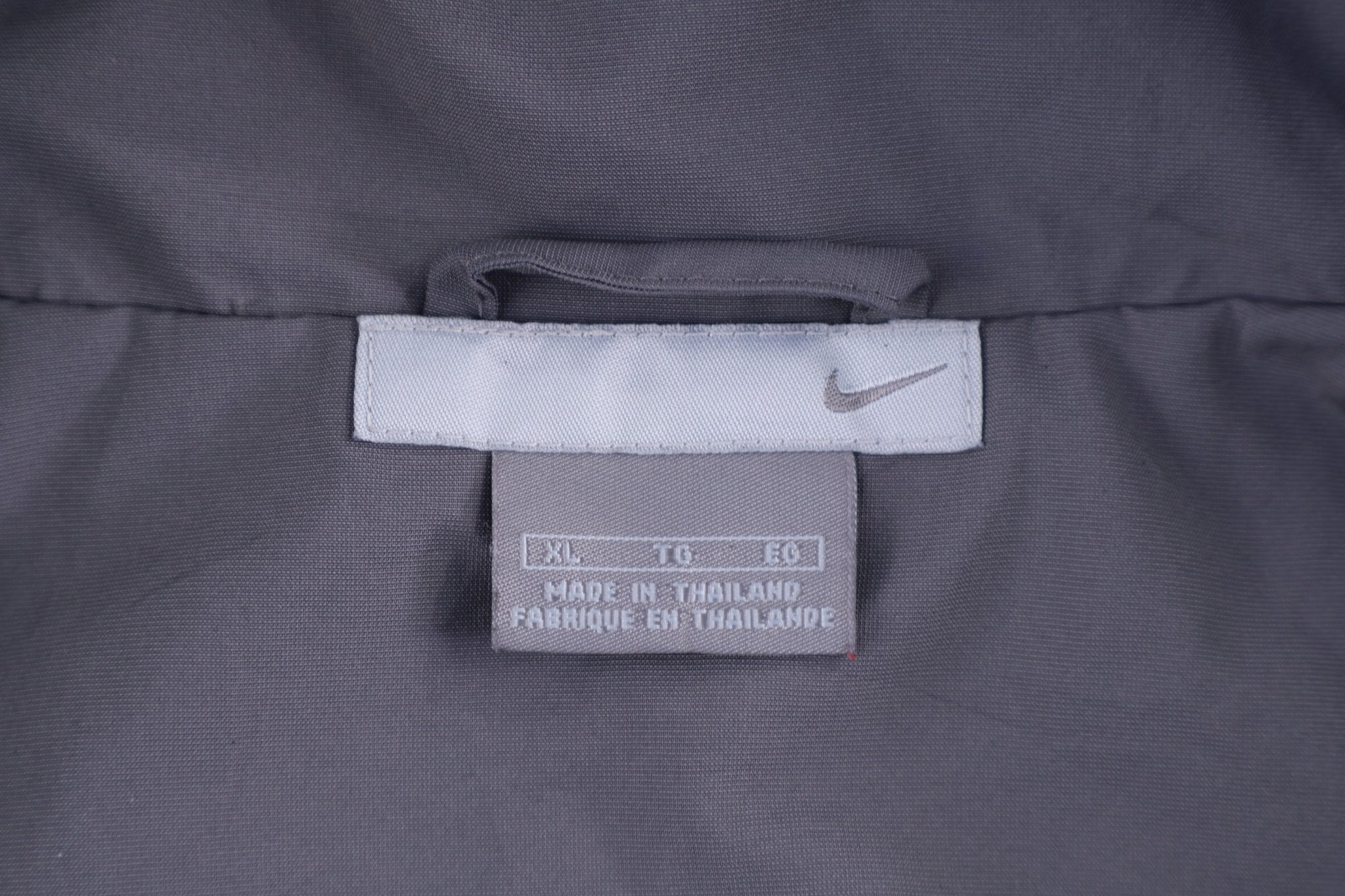 Vintage Nike Embroidered Logo Grey Full Zip Jacket - Jacket - Thrifted Threads