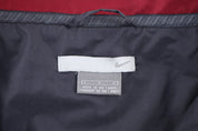 Vintage Nike Embroidered Logo Grey & Red Full Zip Windbreaker - Jacket - Thrifted Threads