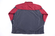 Vintage Nike Embroidered Logo Grey & Red Full Zip Windbreaker - Jacket - Thrifted Threads