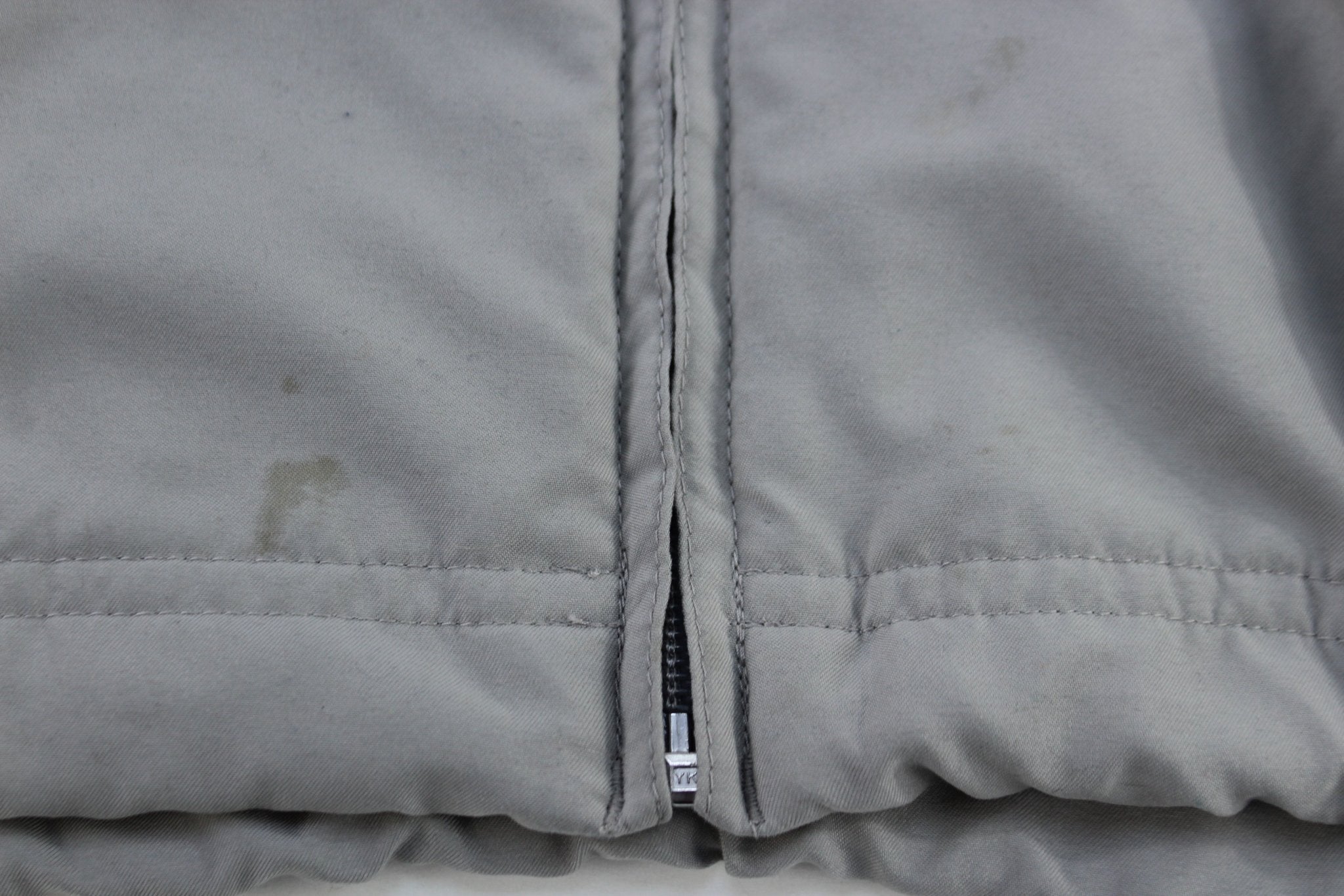 Vintage Nike Embroidered Logo Grey & Yellow Full Zip Jacket - ThriftedThreads.com