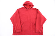 Vintage Nike Embroidered Logo Red Pullover Hoodie - Sweatshirt - Thrifted Threads