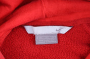 Vintage Nike Embroidered Logo Red Pullover Hoodie - Sweatshirt - Thrifted Threads