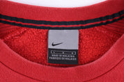 Vintage Nike Embroidered Logo Red Pullover - Sweater - Thrifted Threads