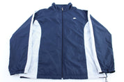 Vintage Nike Embroidered Logo White & Blue Full Zip Jacket - Jacket - Thrifted Threads