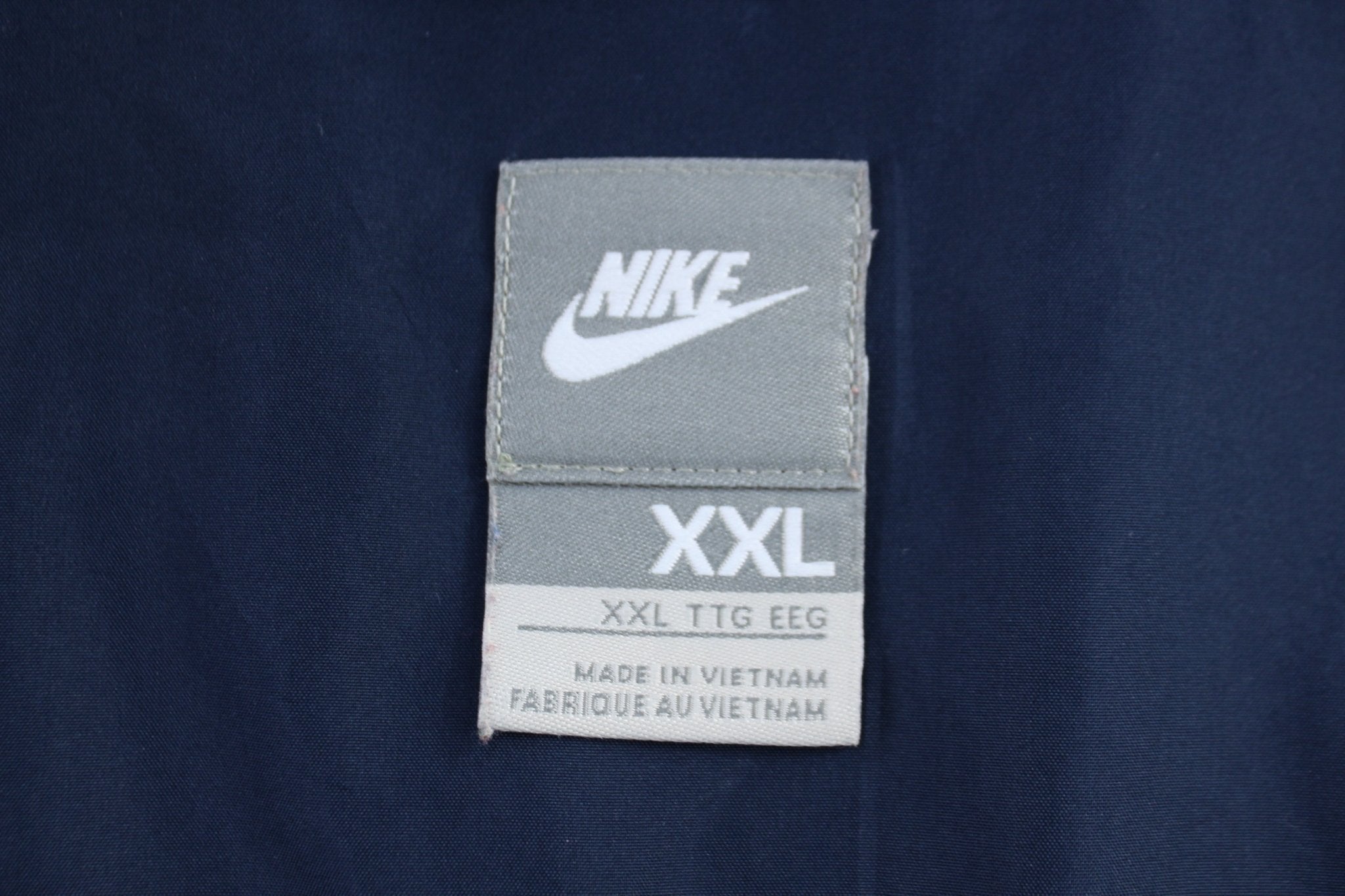 Vintage Nike Embroidered Logo White & Blue Full Zip Jacket - Jacket - Thrifted Threads