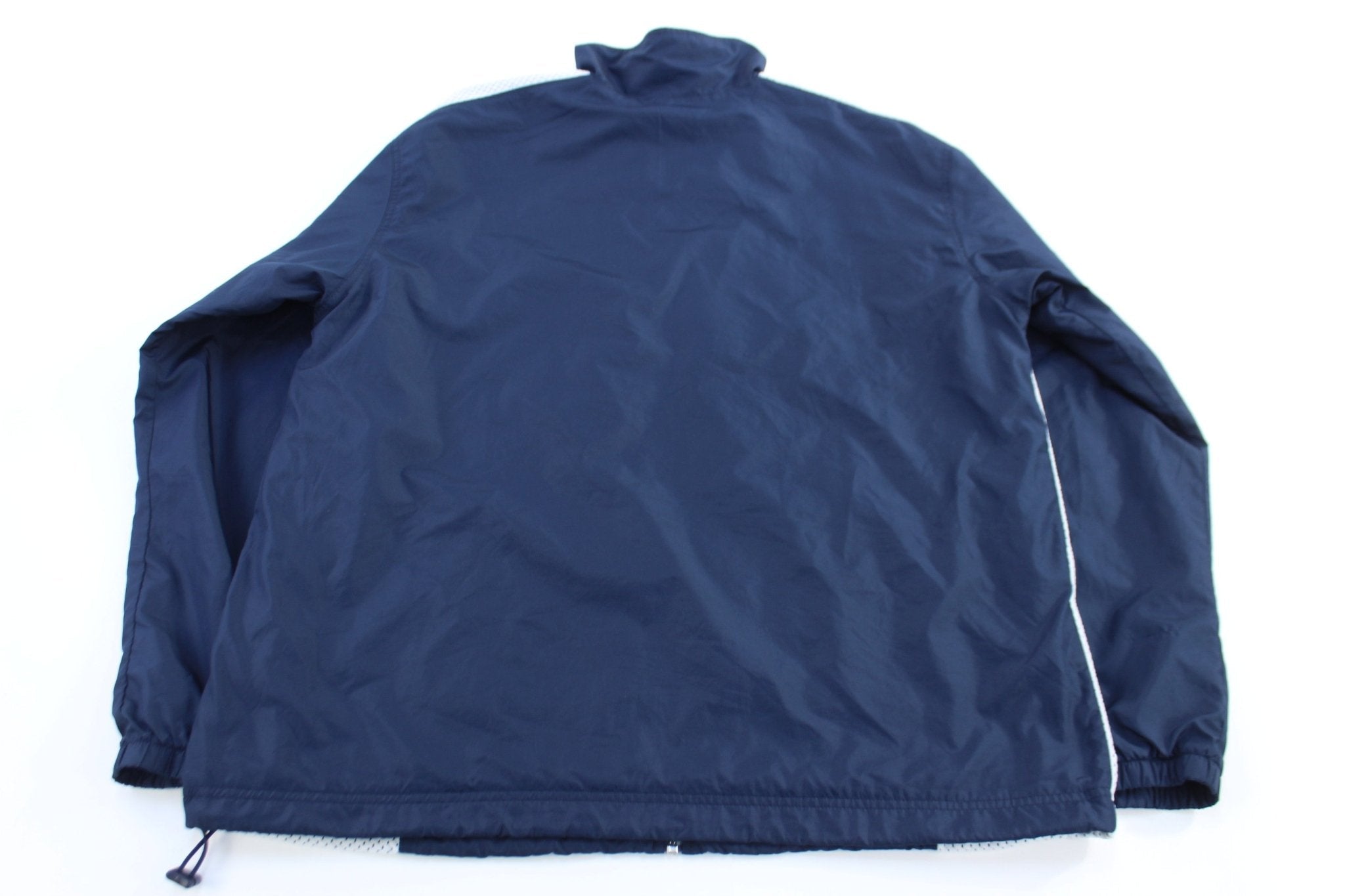 Vintage Nike Embroidered Logo White & Blue Full Zip Jacket - Jacket - Thrifted Threads