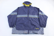 Vintage Nike Grey, Purple Full Zip Windbreaker - Jacket - Thrifted Threads