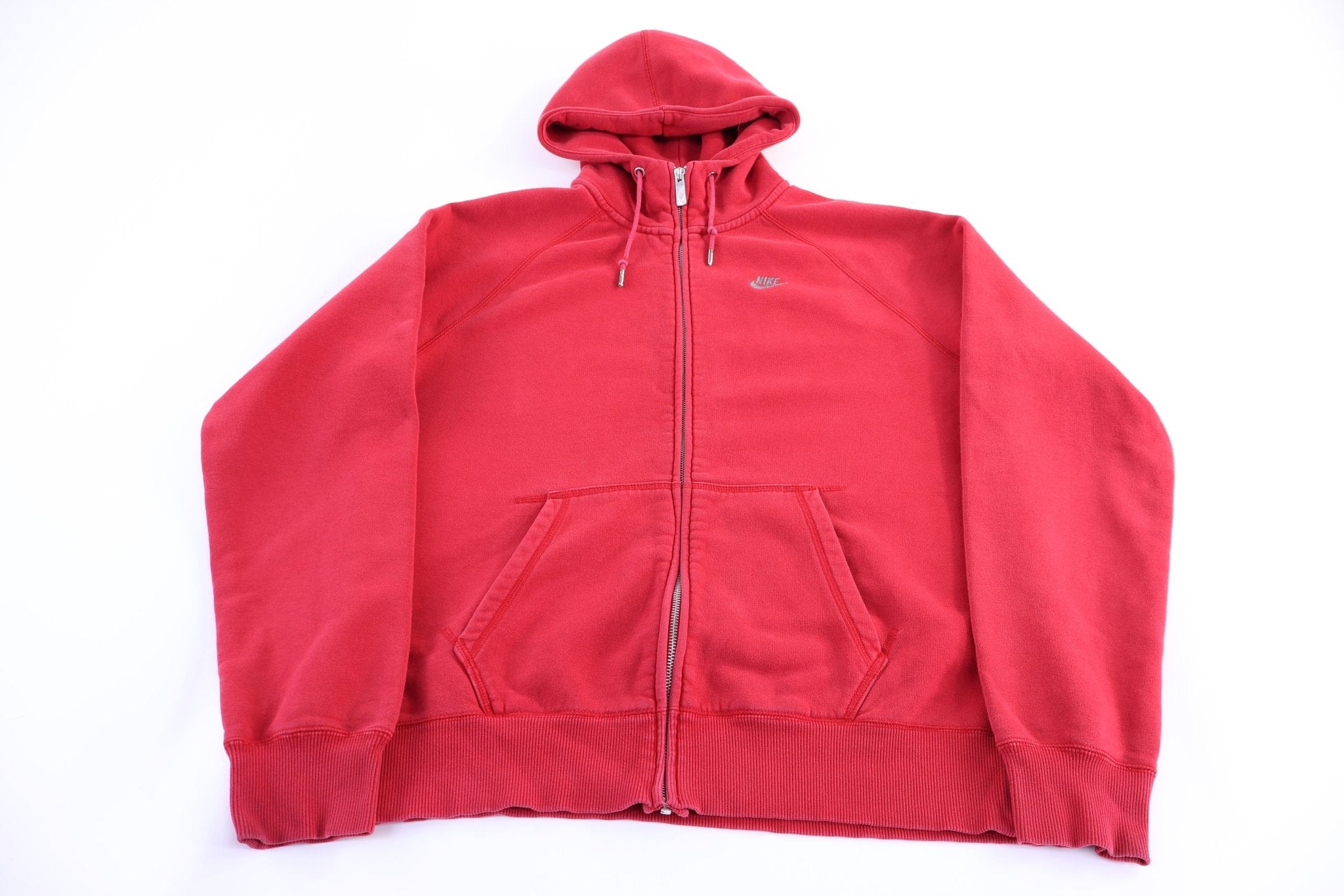 Vintage Nike Sportswear Red Full Zip Hoodie - Jacket - Thrifted Threads