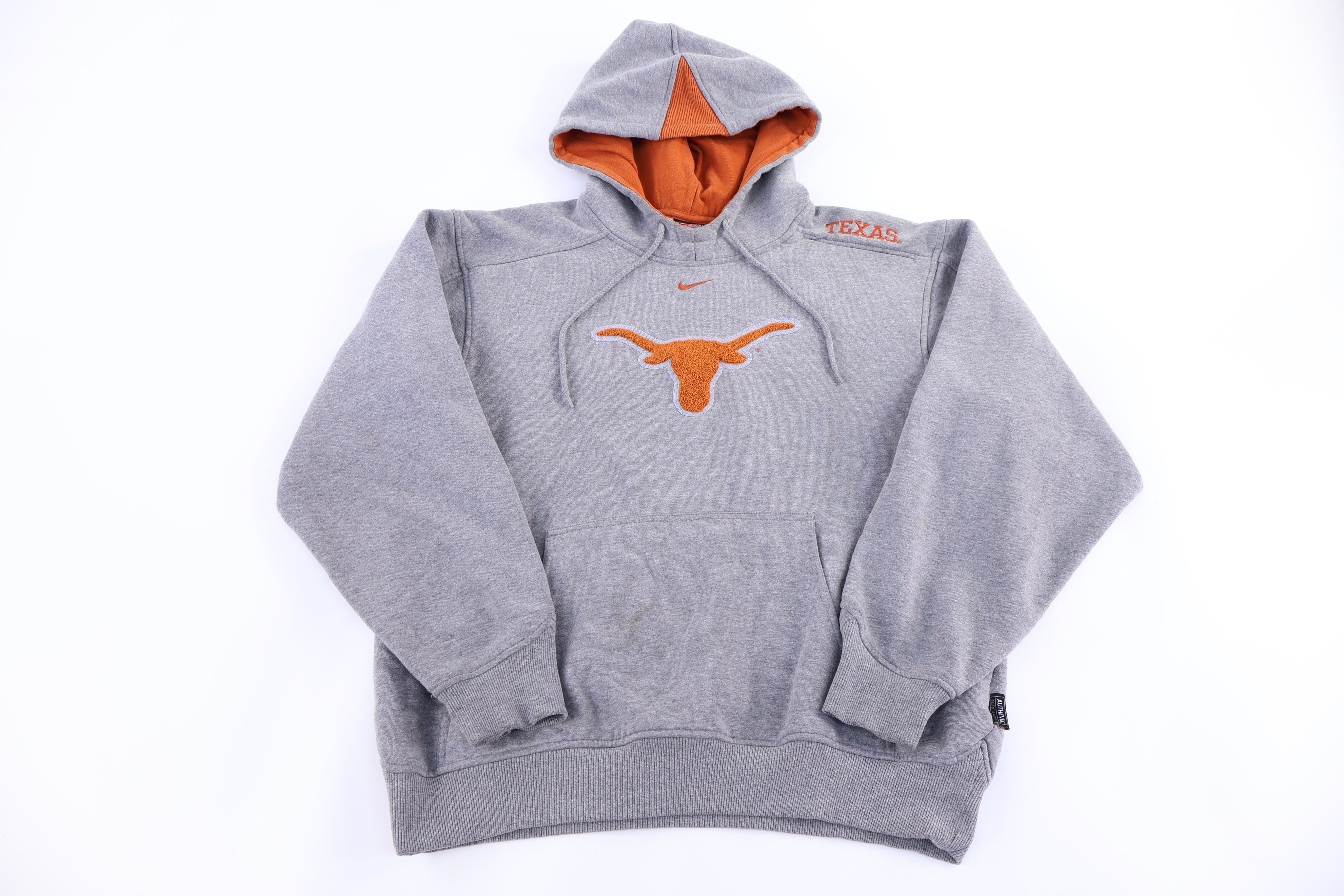Vintage Nike University of Texas Grey Pullover Hoodie - Sweatshirt - Thrifted Threads