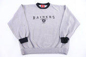 Vintage Oakland Raiders Football Embroidered Sweatshirt - Sweatshirt - Thrifted Threads