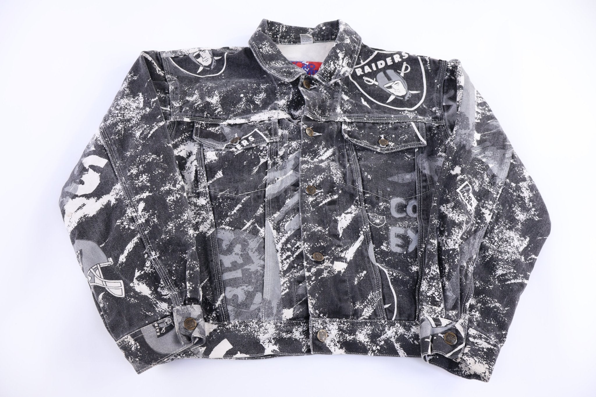 Vintage Oakland Raiders Football Jacket - Jacket - Thrifted Threads