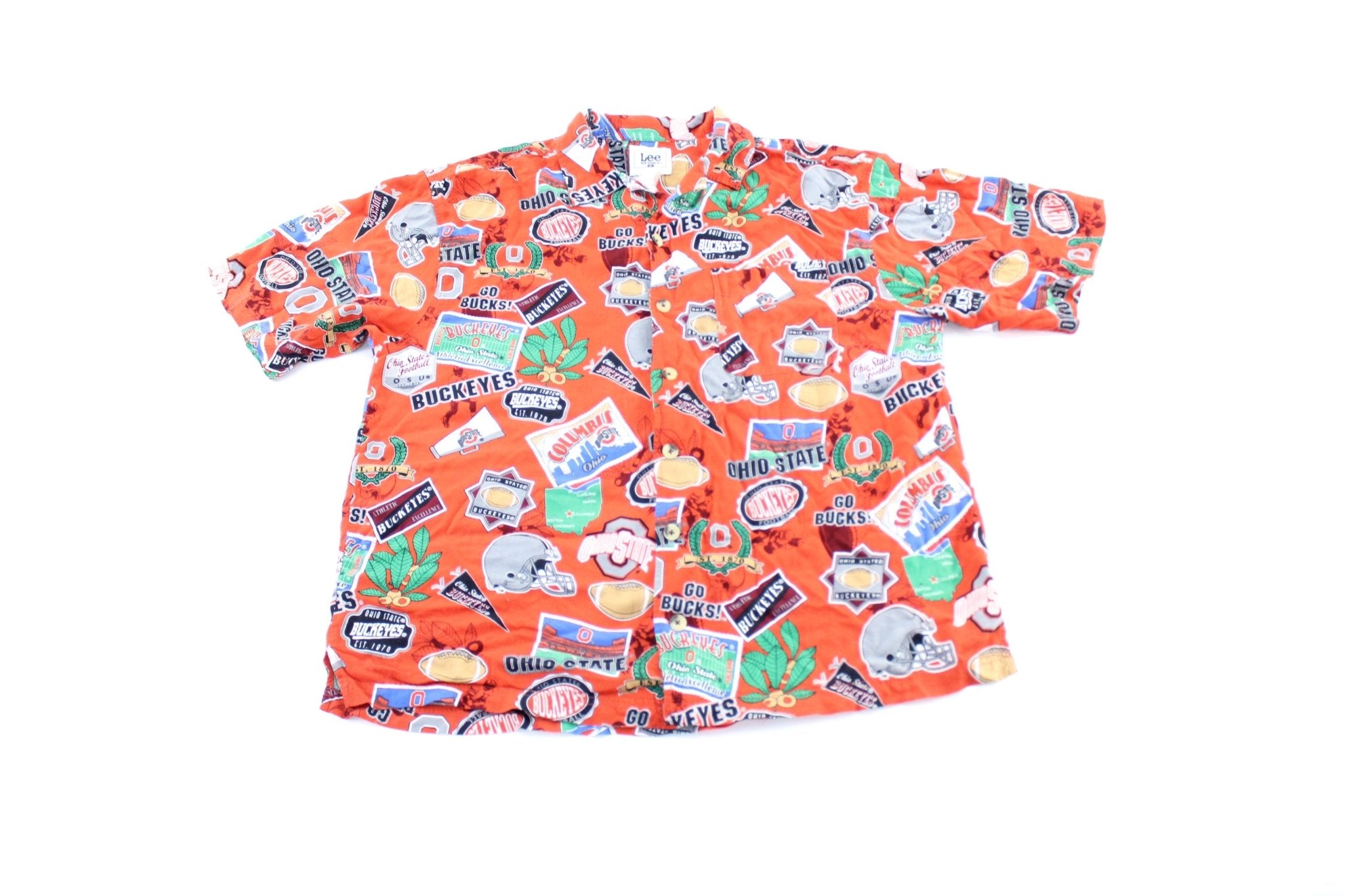 Vintage Ohio State Buckeyes by Lee Sport Button Down Shirt - ThriftedThreads.com