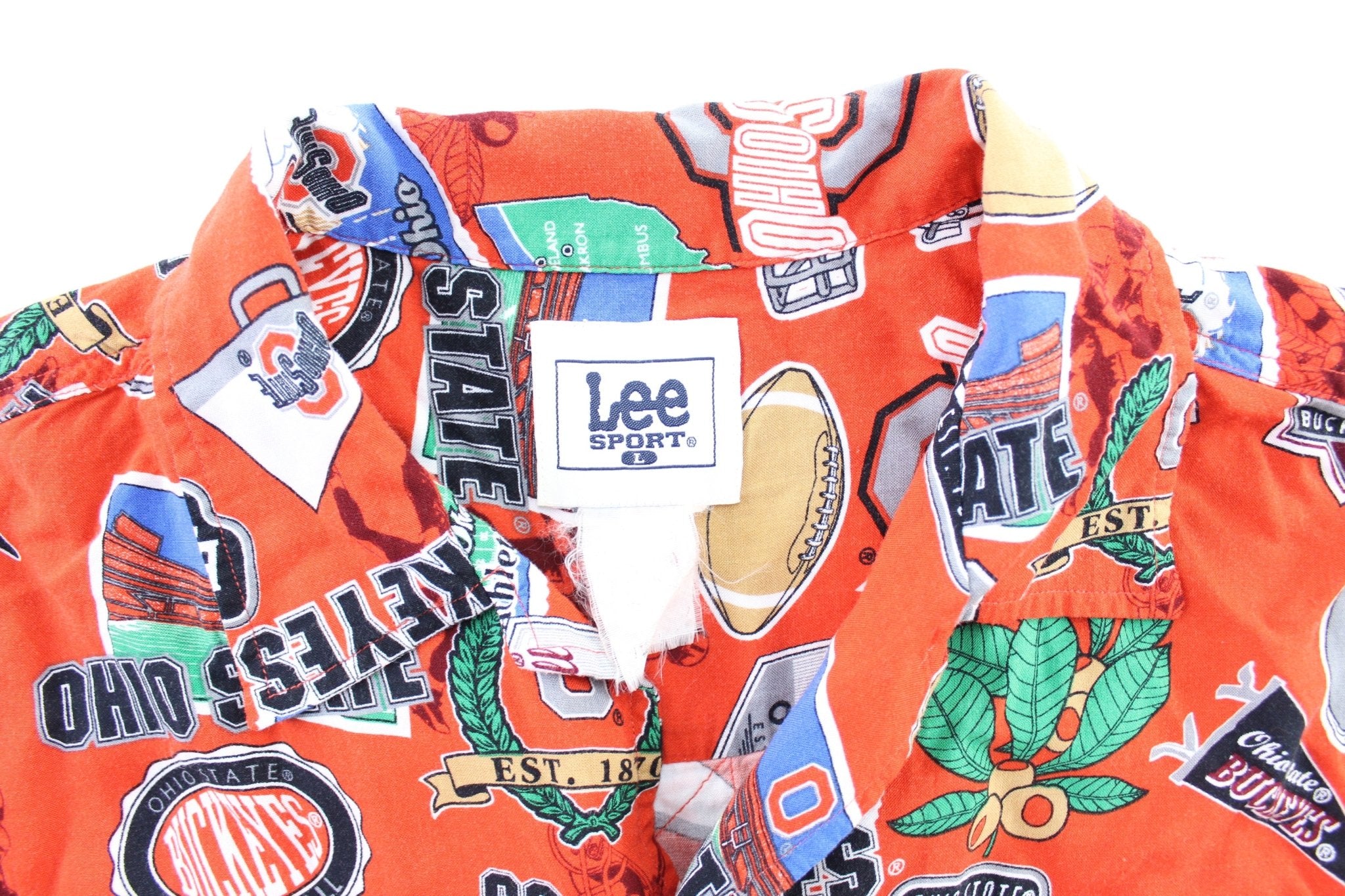 Vintage Ohio State Buckeyes by Lee Sport Button Down Shirt - ThriftedThreads.com