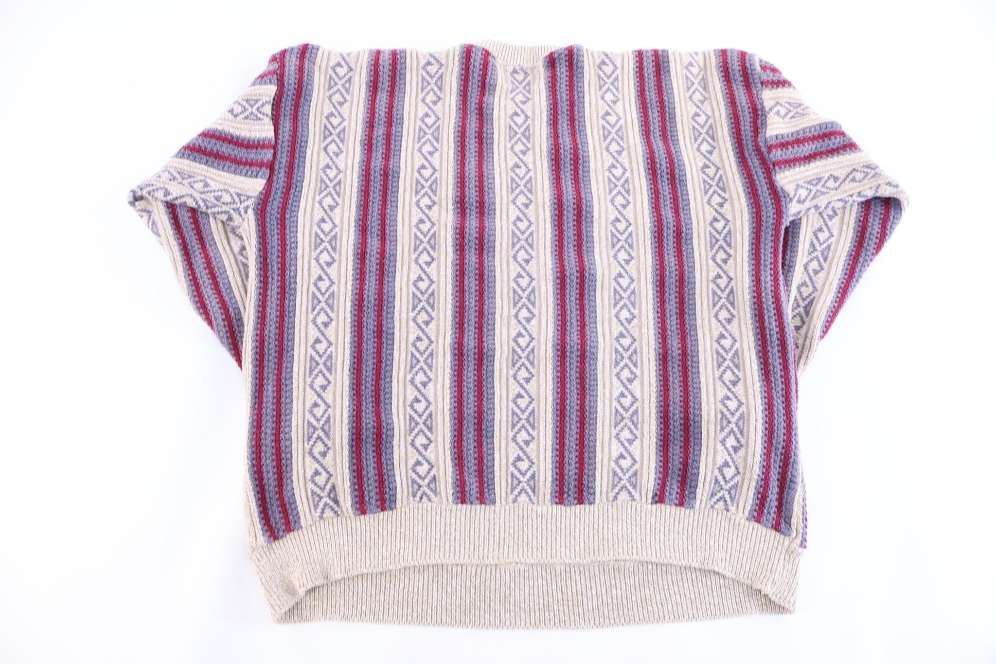 Vintage Peconic Bay Trader's Multipattern Knit Sweater - Sweater - Thrifted Threads