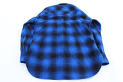 Vintage Pendleton Woolen Mills Blue & Black Pearl Snap LS Button Down - ThriftedThreads.com