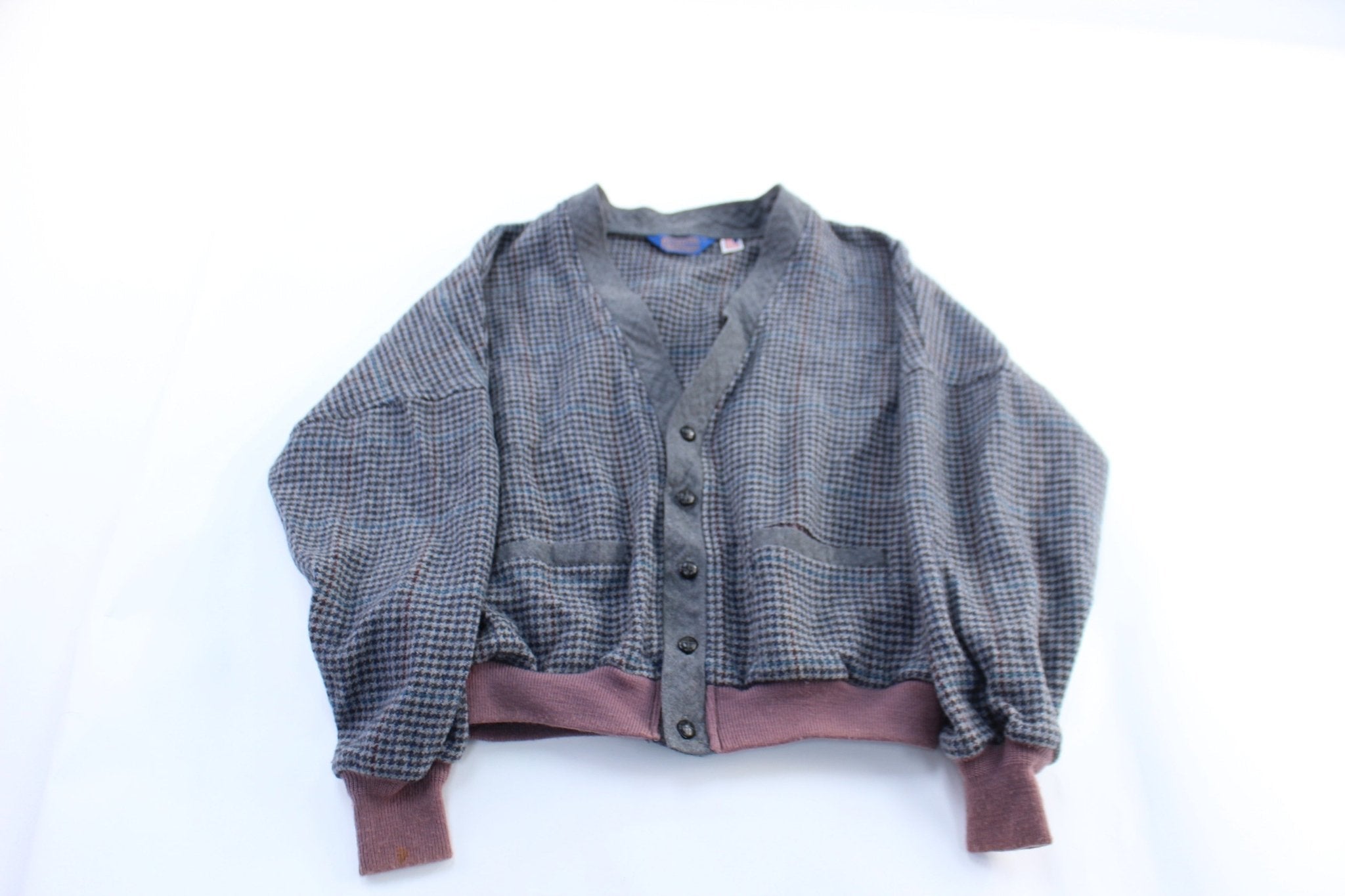 Vintage Pendleton Woolen Mills Patterned Cardigan Sweater - Sweater - Thrifted Threads
