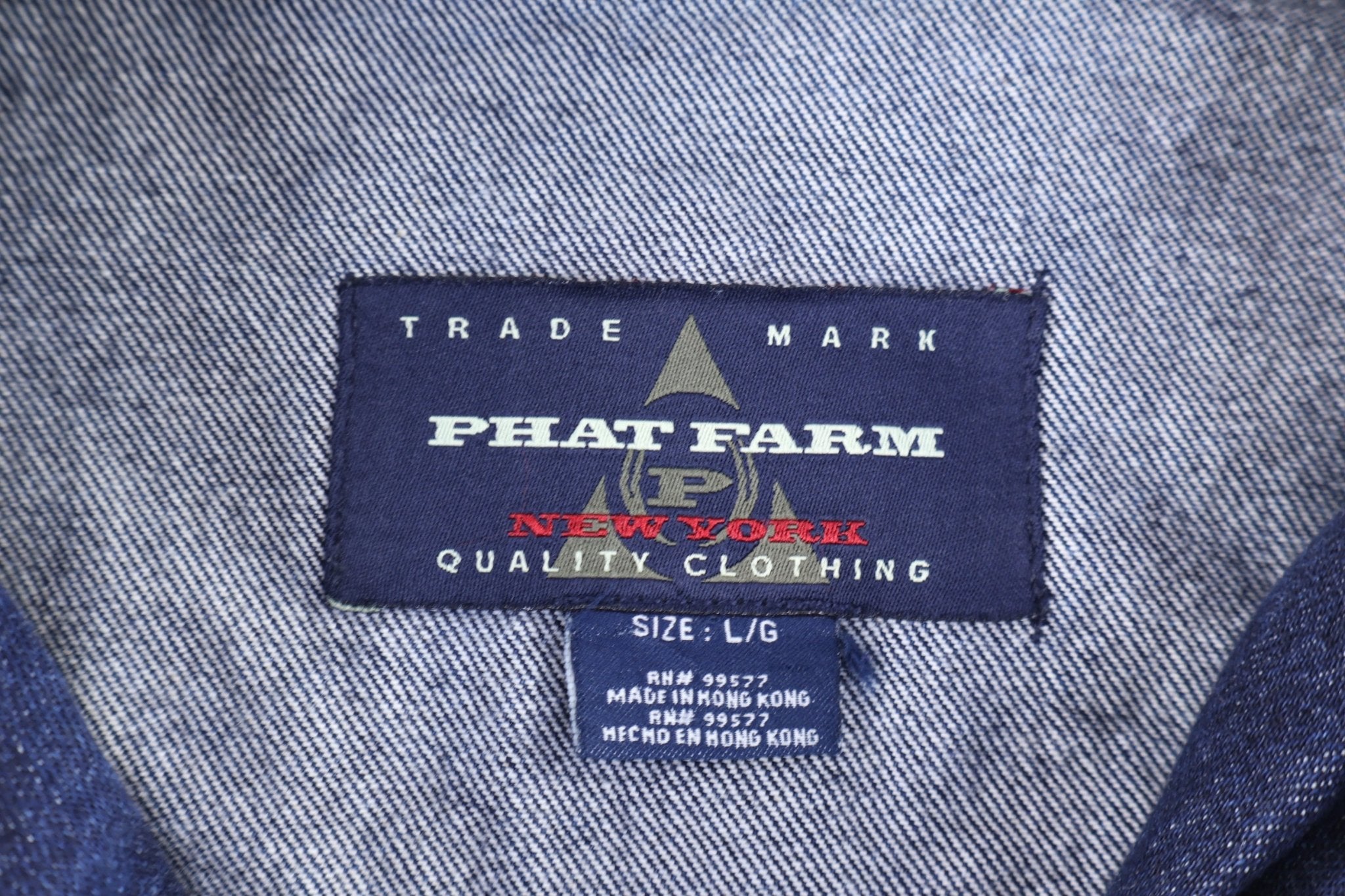 Vintage Phat Farm Dark Wash Denim Jacket - Jacket - Thrifted Threads