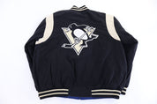 Vintage Pittsburgh Penguins Hockey Reversible Bomber Jacket - Jacket - Thrifted Threads