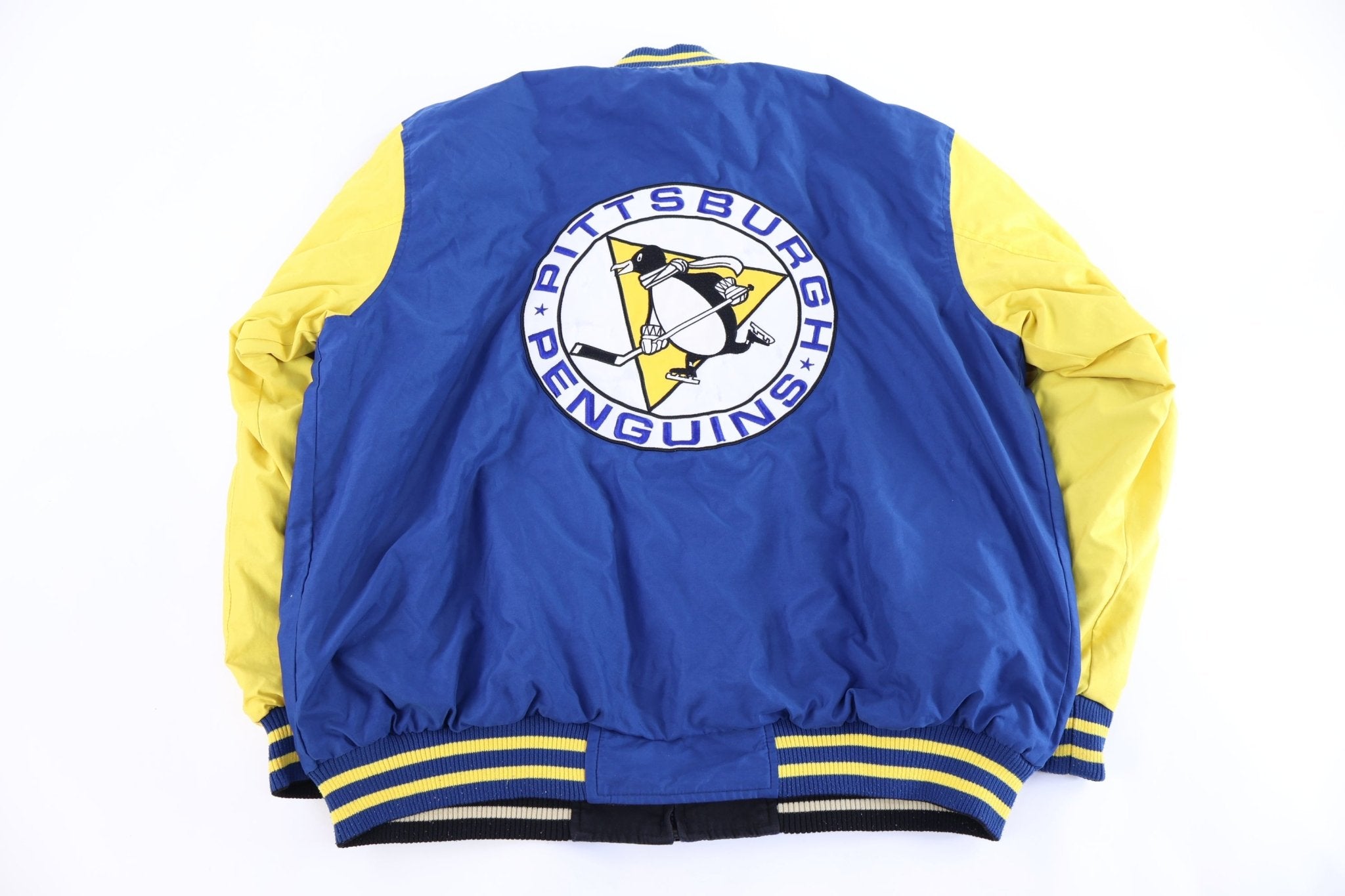 Vintage Pittsburgh Penguins Hockey Reversible Bomber Jacket - Jacket - Thrifted Threads
