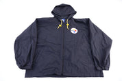 Vintage Pittsburgh Steelers Football Full Zip Windbreaker - Jacket - Thrifted Threads
