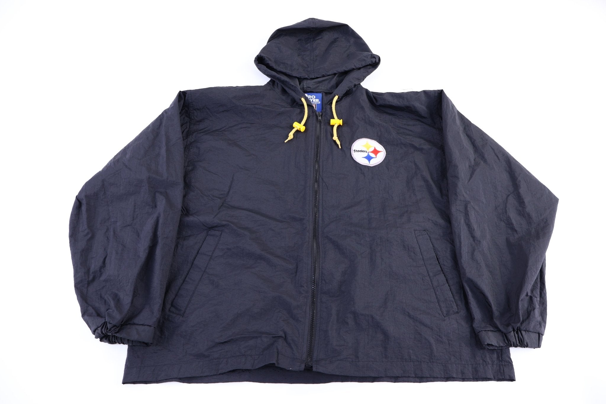 Vintage Pittsburgh Steelers Football Full Zip Windbreaker - Jacket - Thrifted Threads