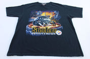 Vintage Pittsburgh Steelers Football Steel Curtain T-shirt - ThriftedThreads.com