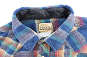 Vintage Plasaa Jeans Pearl Snap LS Button Down Shirt - ThriftedThreads.com