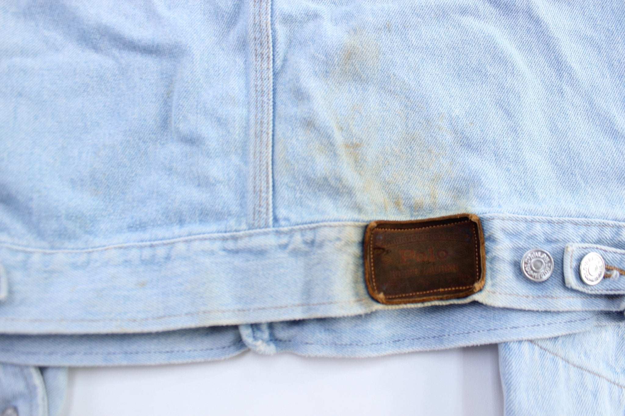 Vintage Polo Ralph Lauren Light Wash Denim Jacket - ThriftedThreads.com