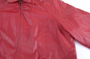 Vintage Preston & York Red Full Zip Leather Jacket - Jacket - Thrifted Threads
