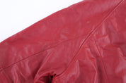 Vintage Preston & York Red Full Zip Leather Jacket - Jacket - Thrifted Threads