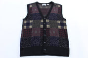 Vintage Prima Maglia Multipatterned Knit Vest - ThriftedThreads.com