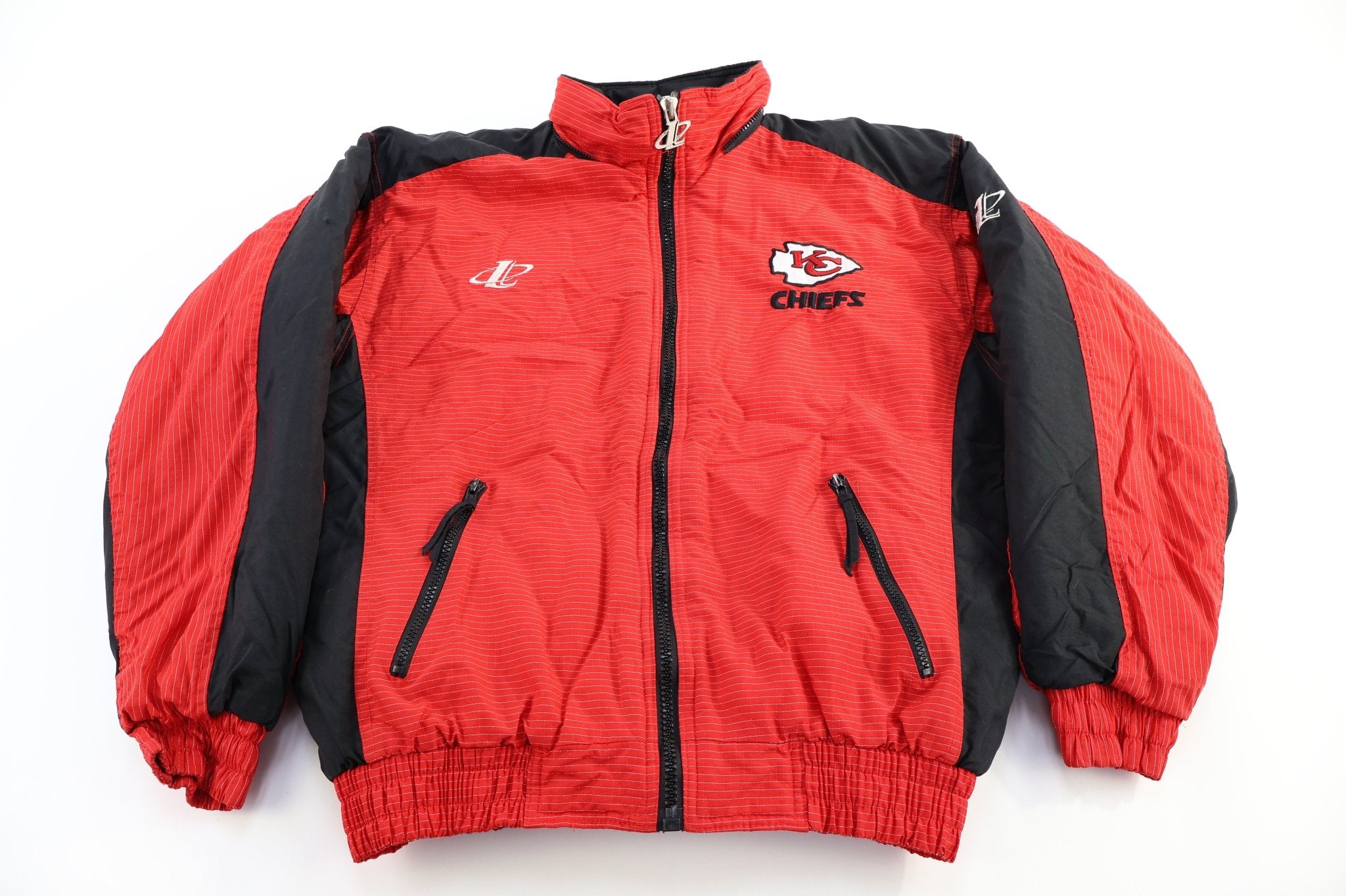 Vintage Pro Line Kansas City Chiefs Football Full Zip Jacket - Jacket - Thrifted Threads