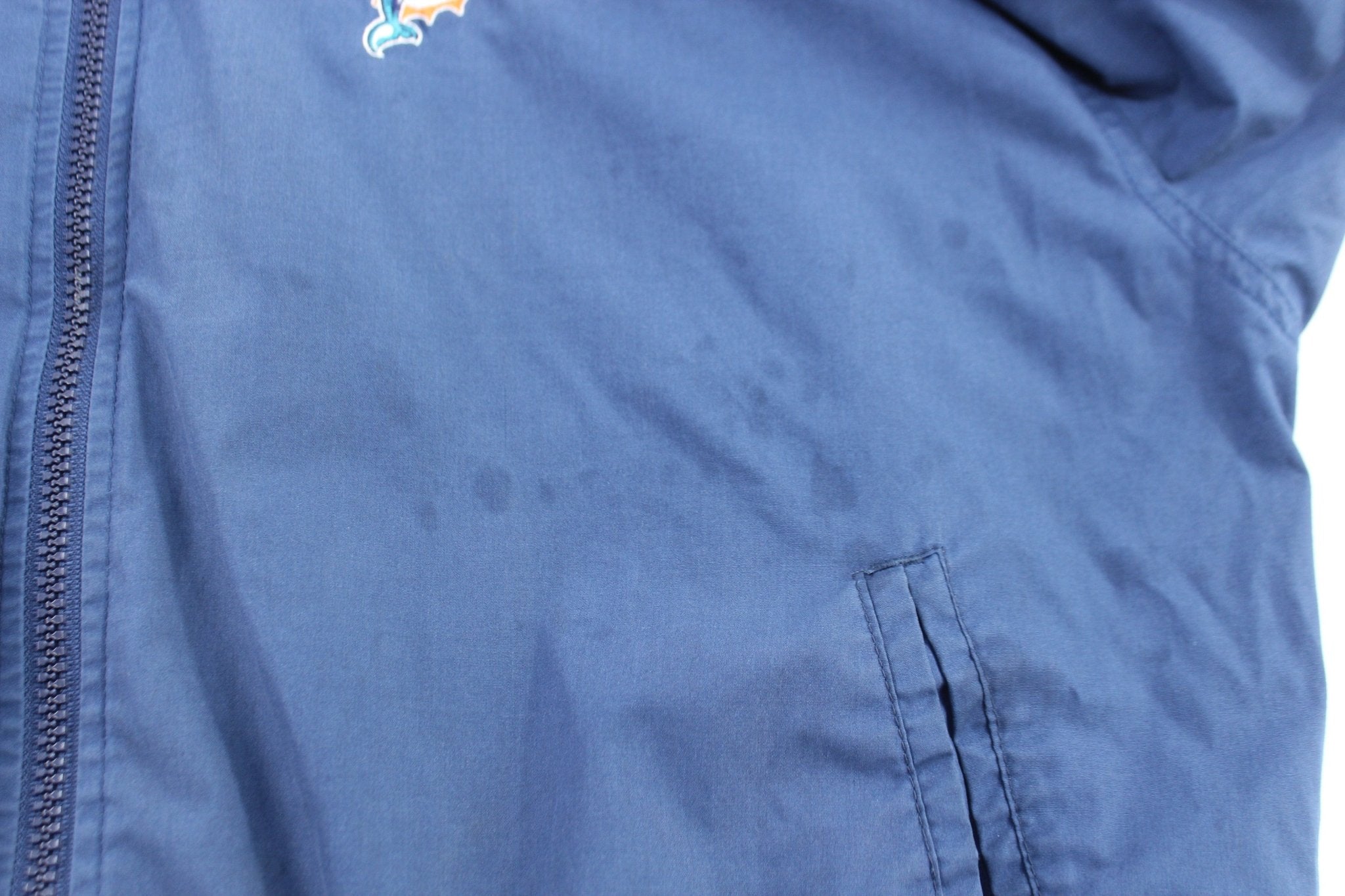 Vintage Pro Player Miami Dolphins Baseball Full Zip Jacket - ThriftedThreads.com