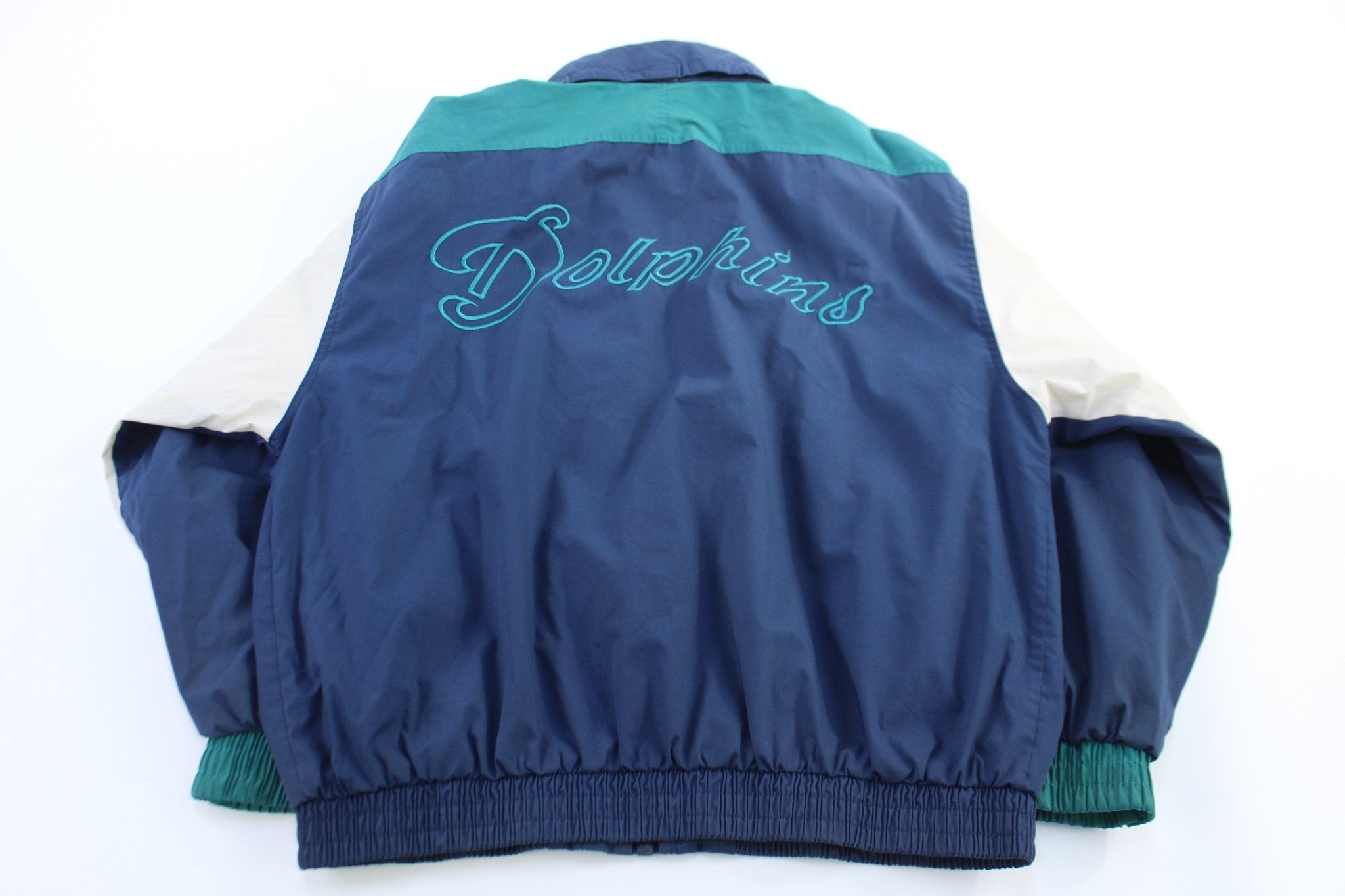 Vintage Pro Player Miami Dolphins Baseball Full Zip Jacket - ThriftedThreads.com