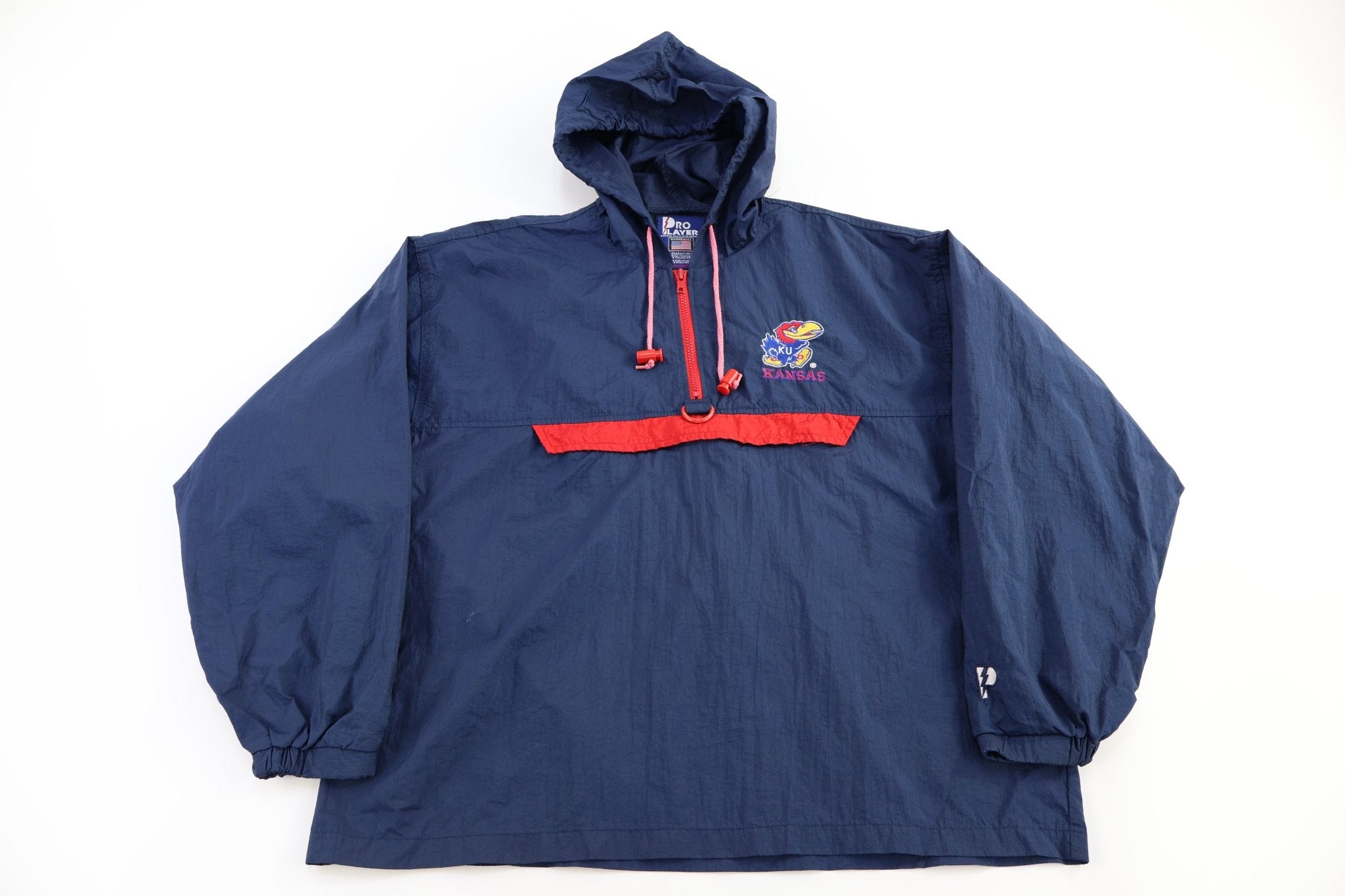 Vintage Pro Player University of Kansas Windbreaker - jacket - Thrifted Threads