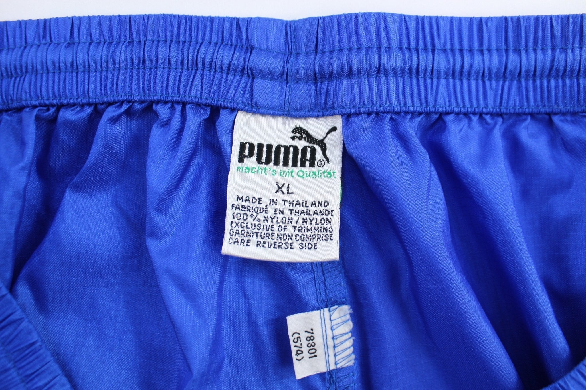 Vintage Puma Embroidered Logo Blue Pants - ThriftedThreads.com