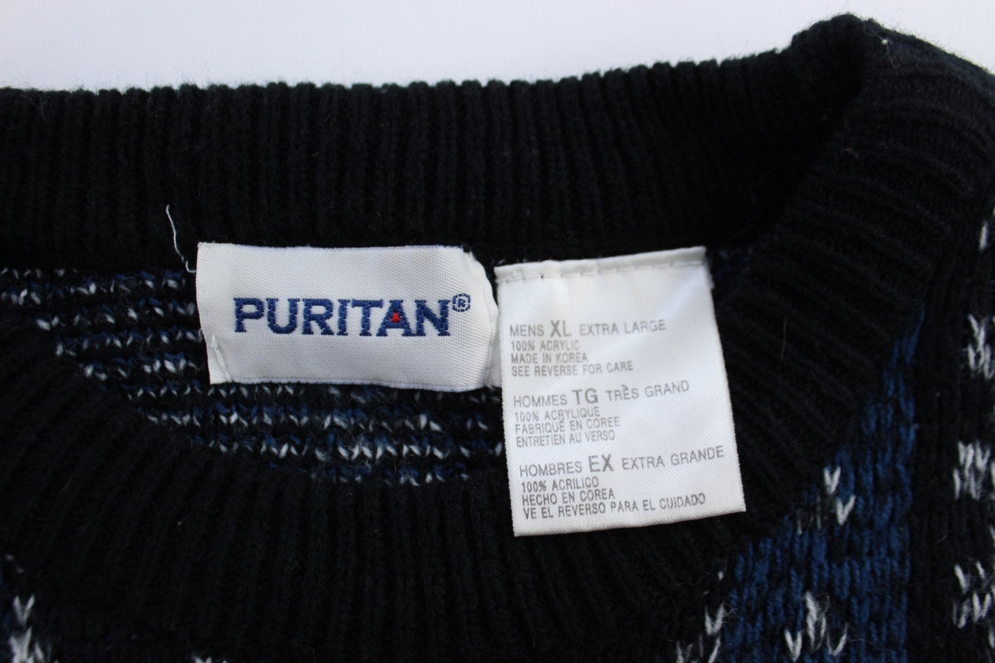 Vintage Puritan Acrylic Patterned Sweater - ThriftedThreads.com