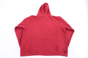 Vintage Quiksilver Embroidered Red Pullover Hoodie - Sweatshirt - Thrifted Threads