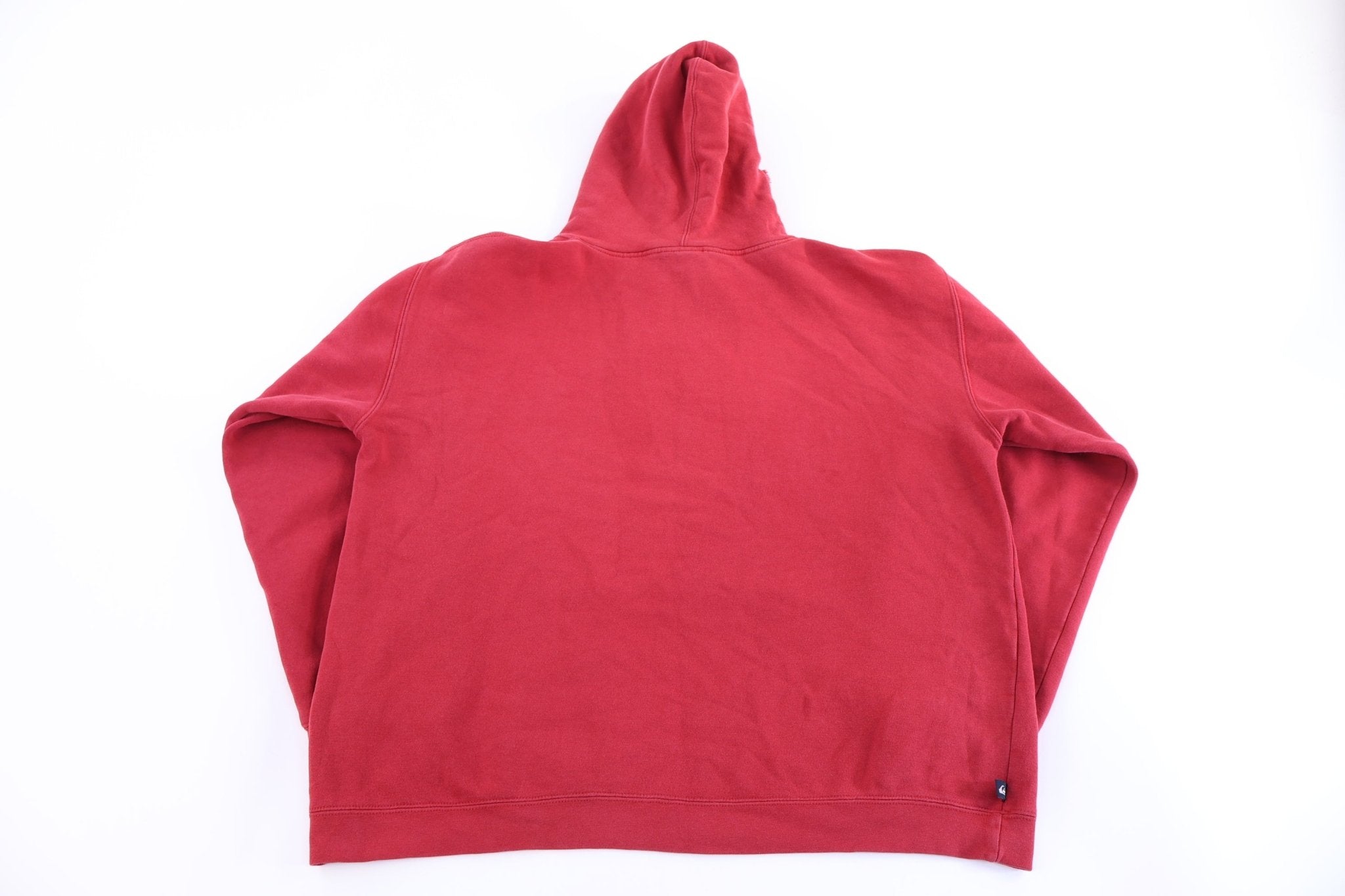 Vintage Quiksilver Embroidered Red Pullover Hoodie - Sweatshirt - Thrifted Threads