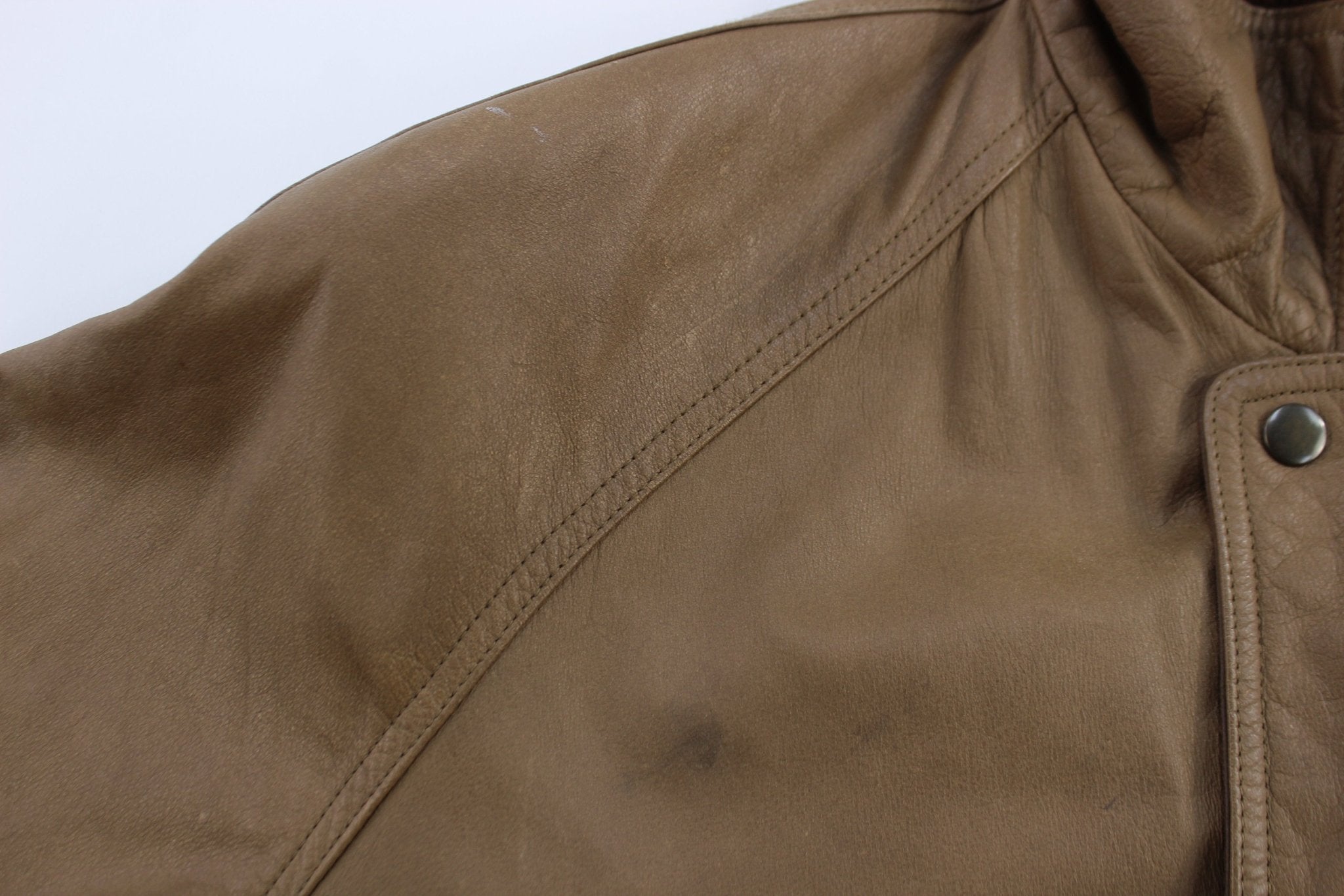 Vintage RedHead Brown Leather Zip Up Jacket - ThriftedThreads.com
