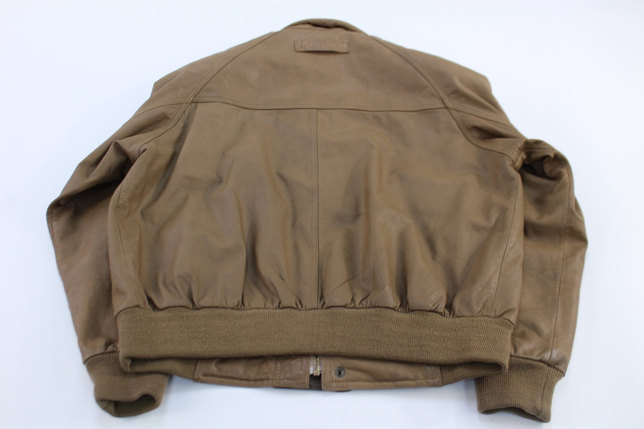 Vintage RedHead Brown Leather Zip Up Jacket - ThriftedThreads.com