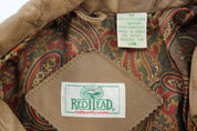 Vintage RedHead Brown Leather Zip Up Jacket - ThriftedThreads.com