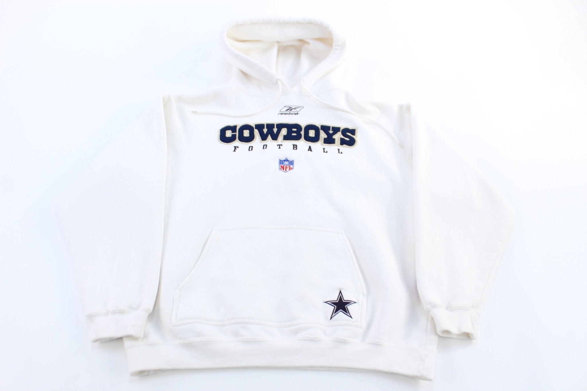 Vintage Reebok Dallas Cowboys Football Pullover Hoodie - ThriftedThreads.com