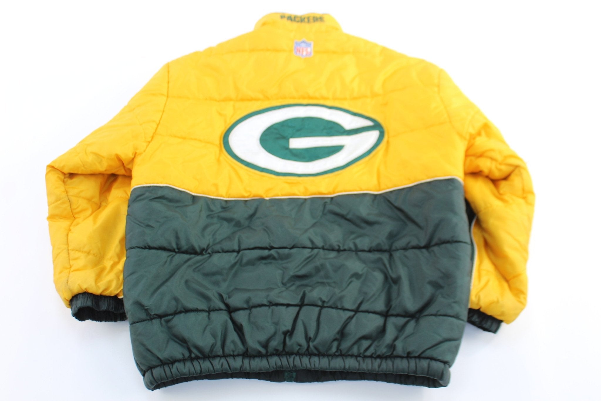 Vintage Reebok Embroidered Green Bay Packers Puffer Jacket - ThriftedThreads.com