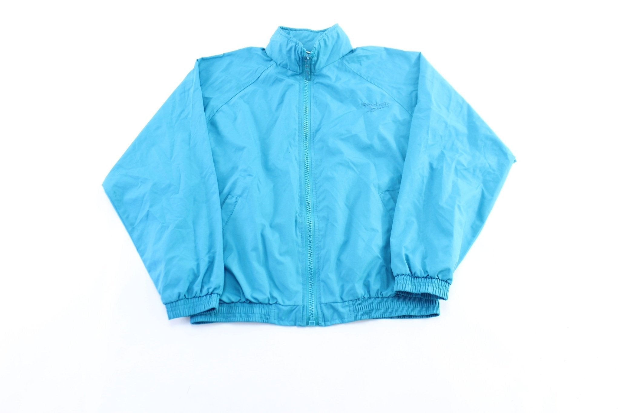 Vintage Reebok Embroidered Logo Aqua Zip Up Jacket - Jacket - Thrifted Threads