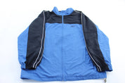 Vintage Reebok Embroidered Logo Blue & Black Zip Up Jacket - Jacket - Thrifted Threads