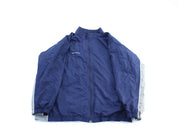 Vintage Reebok Embroidered Logo Blue & Grey Zip Up Jacket - Jacket - Thrifted Threads