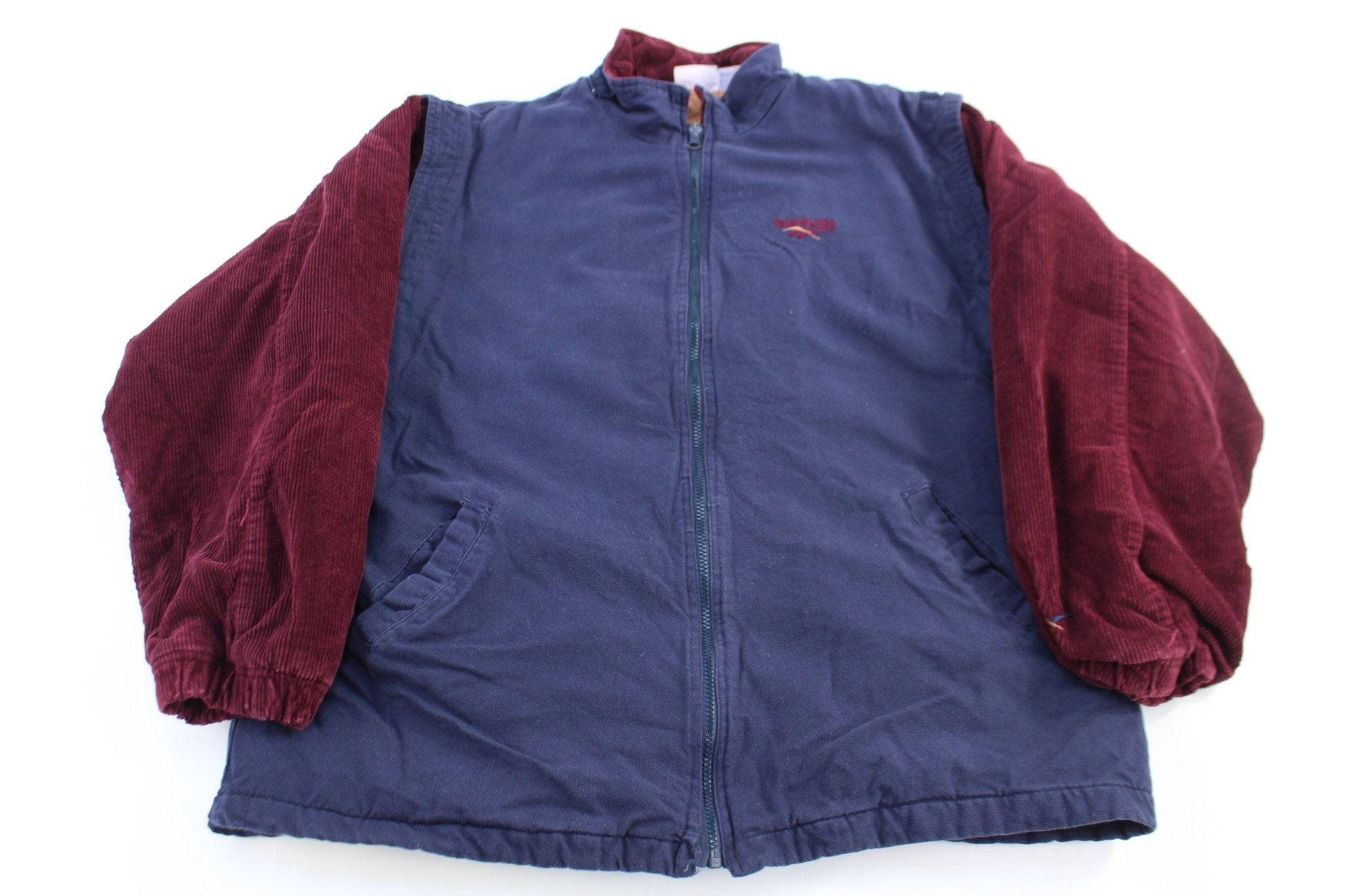 Vintage Reebok Embroidered Logo Full Zip Jacket - Jacket - Thrifted Threads