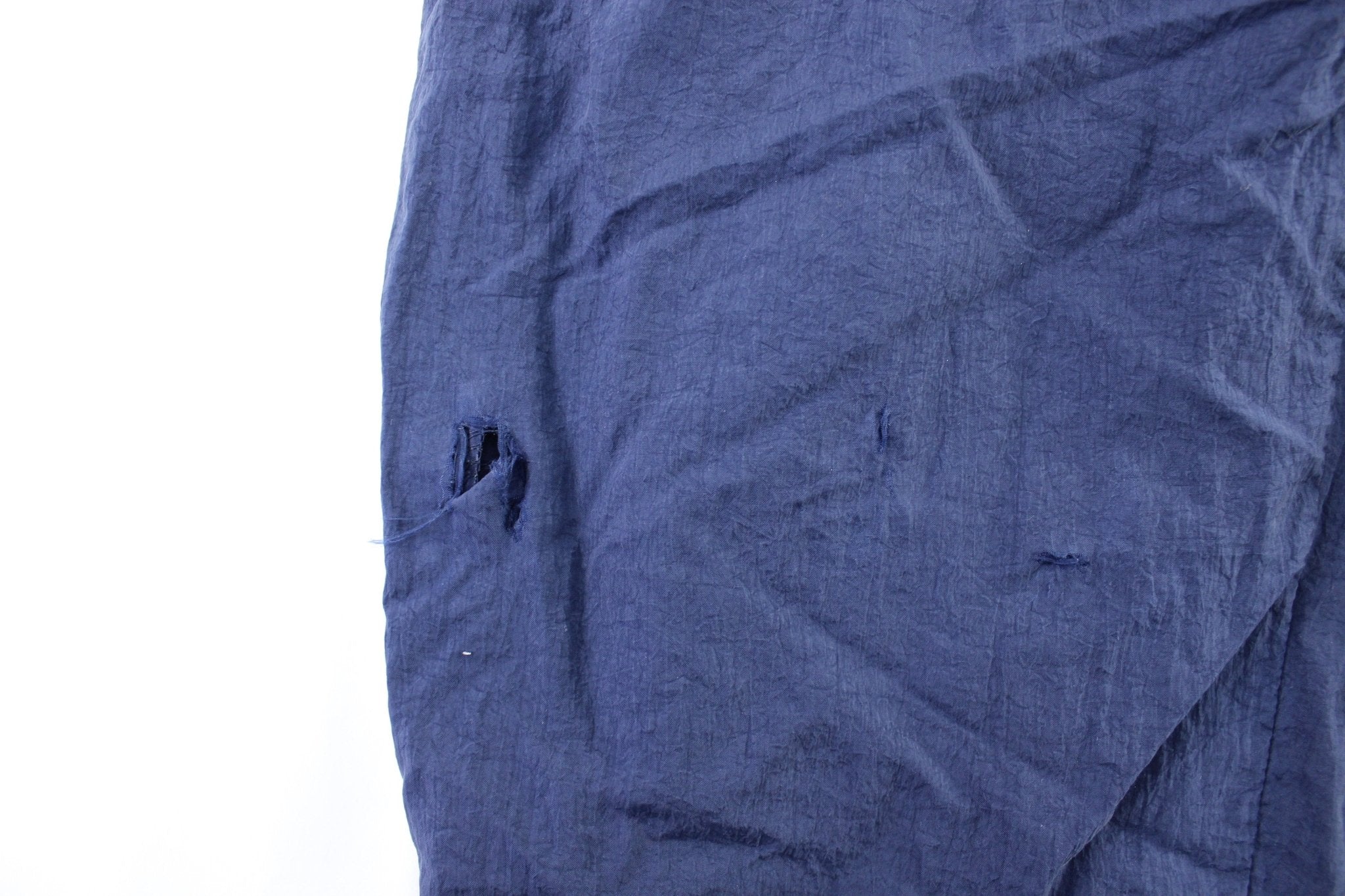 Vintage Reebok Embroidered Logo Navy Blue Windbreaker Pants - ThriftedThreads.com
